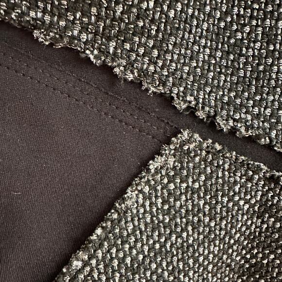 ELIE TAHARI | Black Tweed Wrap Detail Sheath Cocktail Dress | US Size 8 - Picture 3 of 7